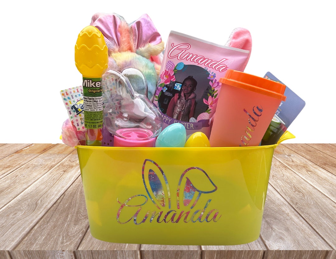 Personalized Prefilled Easter Baskets for Kids, Easter Bucket, Easter
