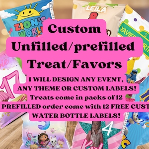 Unfilled/Prefilled Custom Party/wedding Treats/favors
