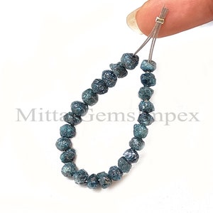 Blue Diamond Raw Beads, Enlarged Picture Natural Blue Diamond Uncut Gemstone Beads, Blue Diamond Beads, Diamond Beads, Raw Blue Diamond