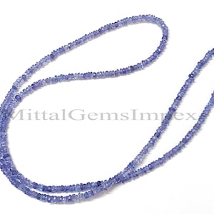 Natural Tanzanite Faceted Rondelle Beads,  Tanzanite Beads , Tanzanite Rondelle beads Wholesale Beads, 3-3.5mm, 21inches, Gemstone Beads