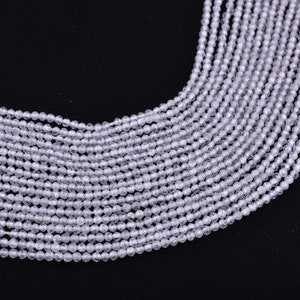 Natural White Zircon Faceted Rondelle Beads, 1.80-1.90mm Zircon Faceted Beads, Zircon Rondelle Beads, Zircon Beads, Zircon,Zircon beads12.5&quot;