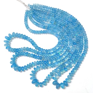 Opal Smooth Rondelle Beads, New Arrivals Amazing Blue Lavender Ethiopian Opal Smooth Rondelle Beads, Lavender Beads, 16inch, Gemstone Beads