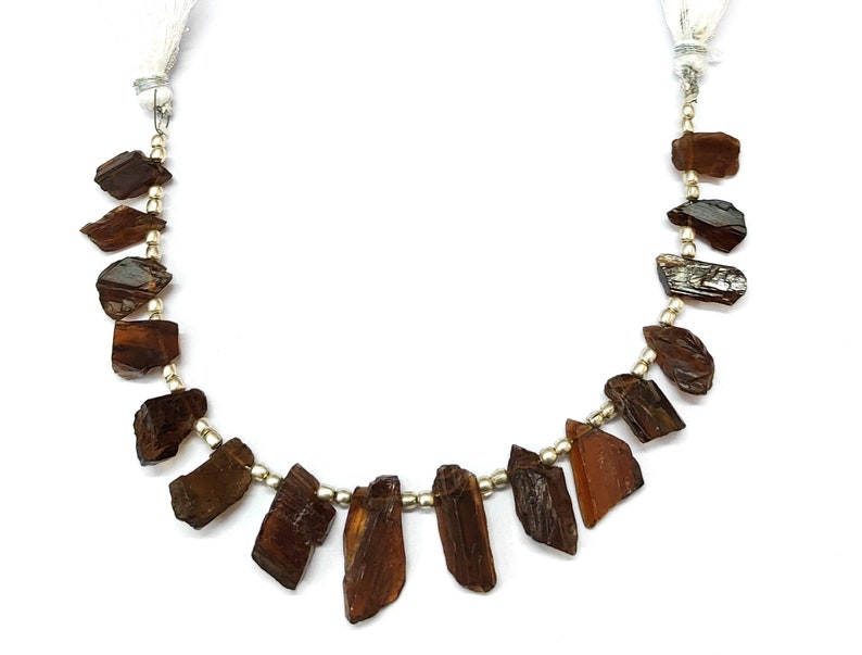 natural ruby andalusite tourmaline gemstone necklace 16/" solid 18k gold