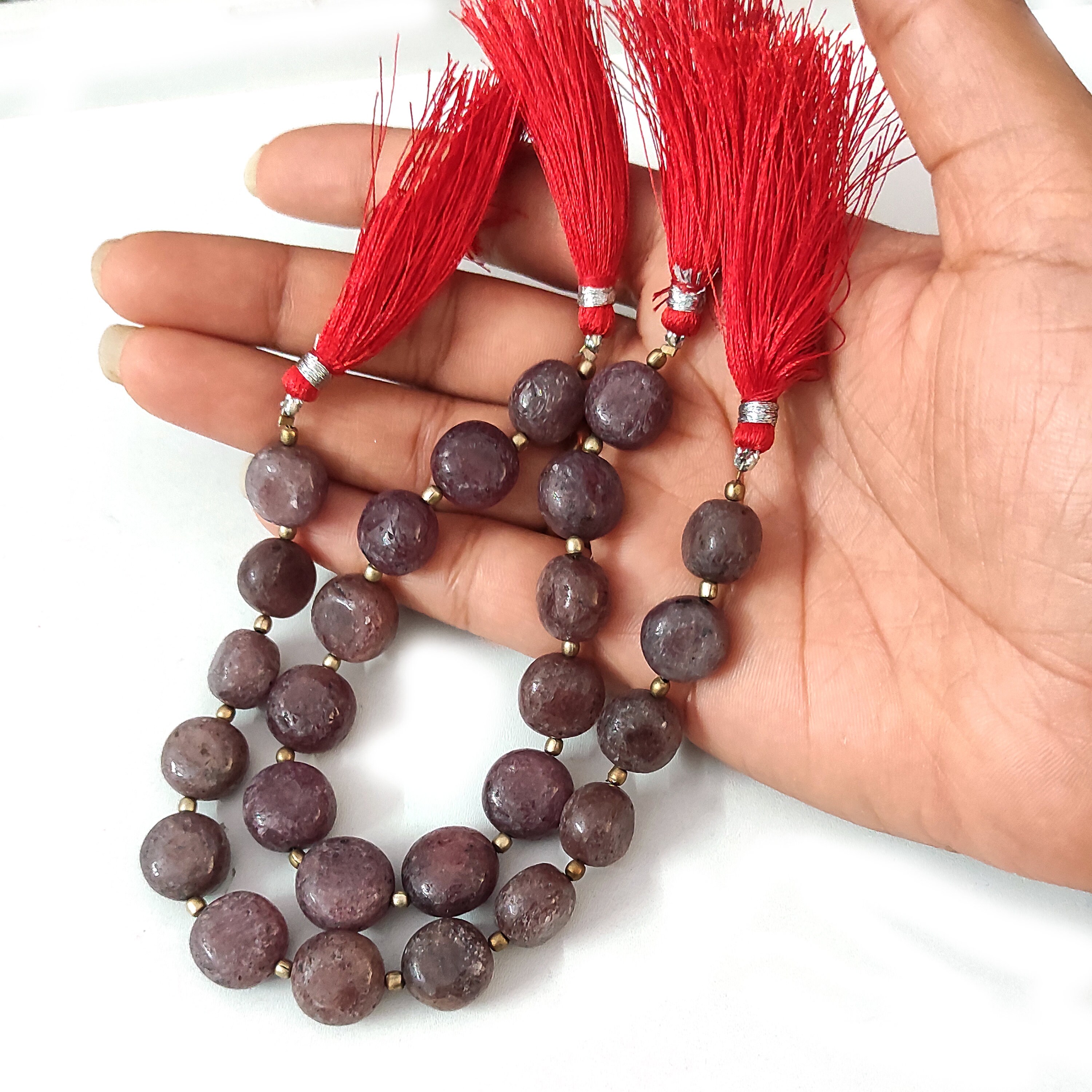 Natural Raw Ruby Polished Beads Raw Ruby Gemstone Beads