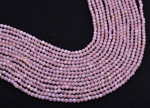 Natural Pink Opal Beads, Pink Opal Gemstone Beads, Pink Opal Faceted Beads,  2-2.5mm Peruvian Pink Opal, Pink Beads for Jewelry Making 12.5 