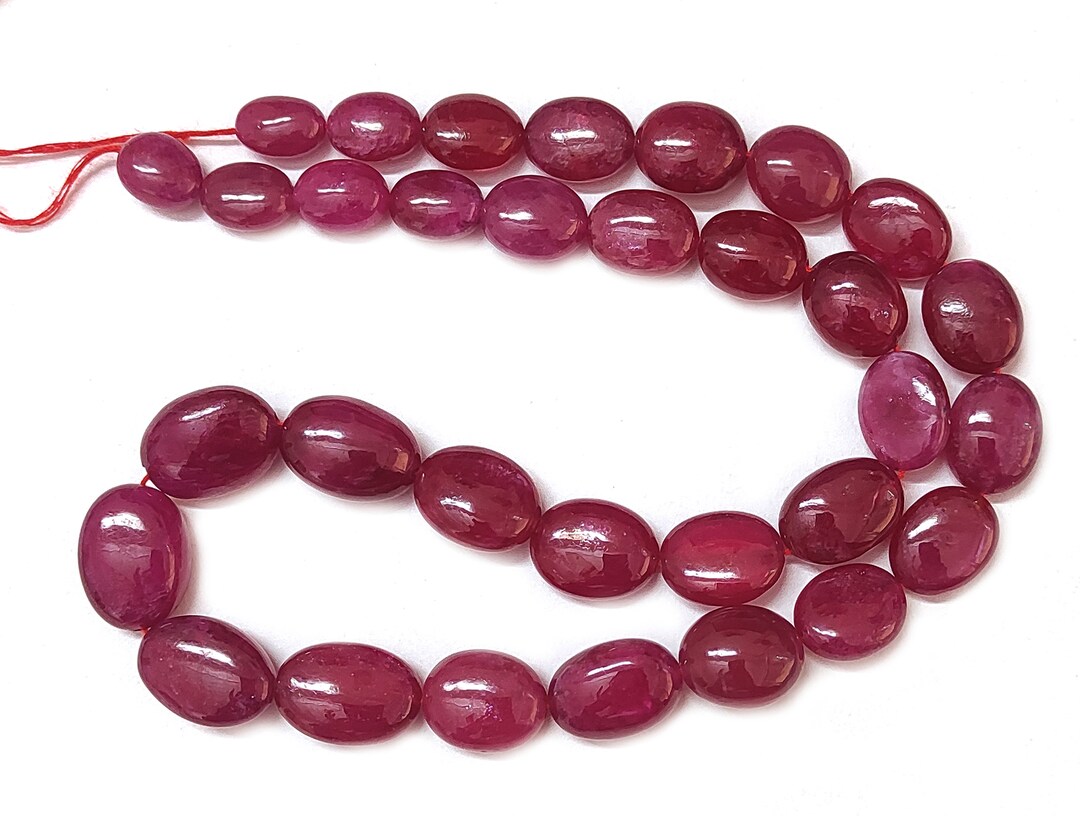 Ruby Smooth Oval Shape Beads, New Arrivals Ruby Beads, Ruby Oval Beads ...