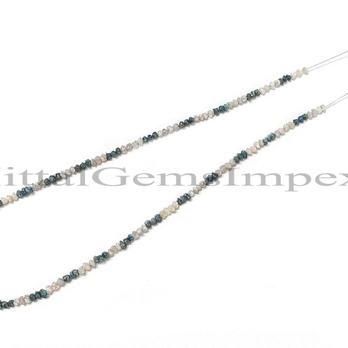 Enlarged Picture Natural White, Gray and Blue Mix Uncut Diamond Beads, Diamond Uncut Beads, shops Diamond Beads, Blue Diamond, White Diamond, 16