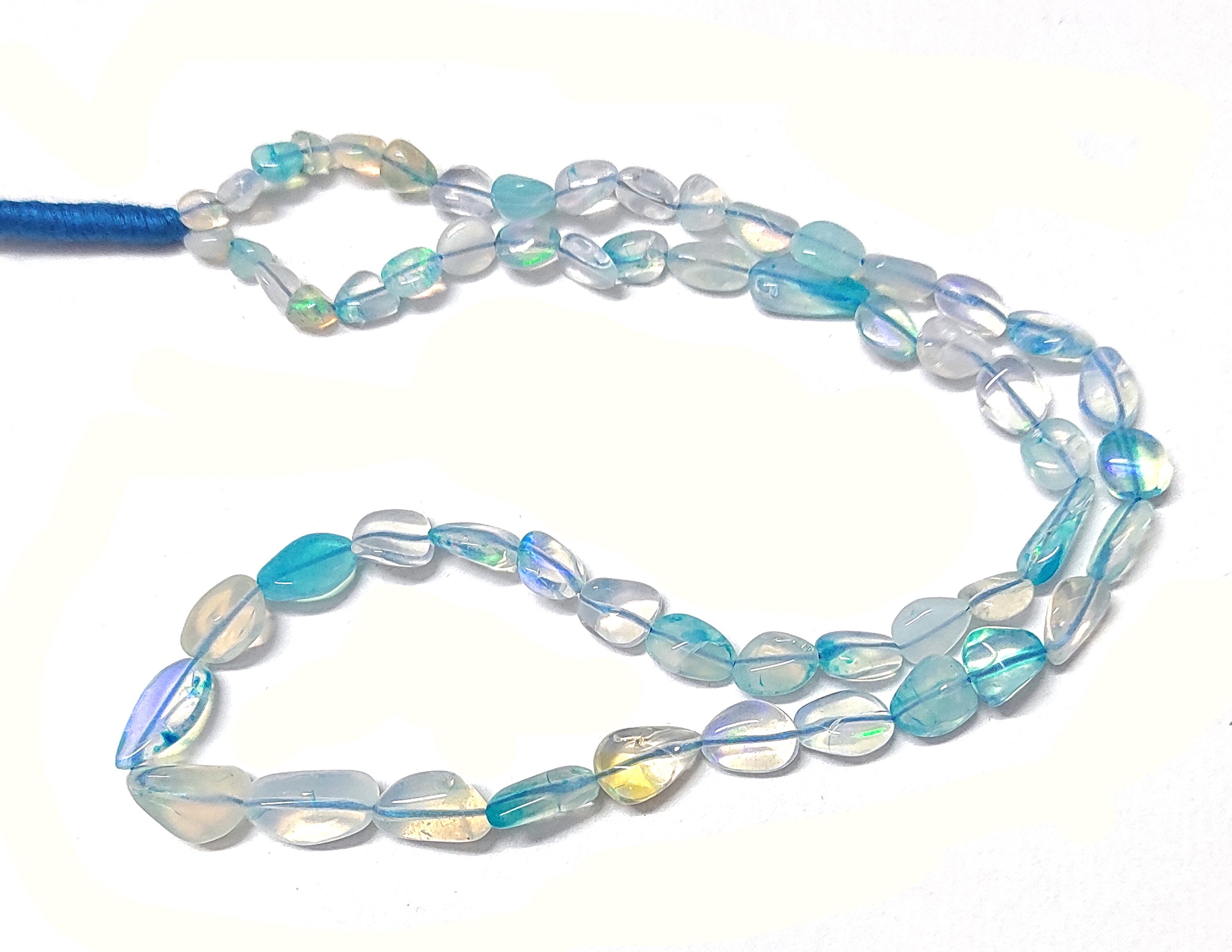 Paraiba Ethiopian Opal Smooth Nuggets Beads - Shyama Gems
