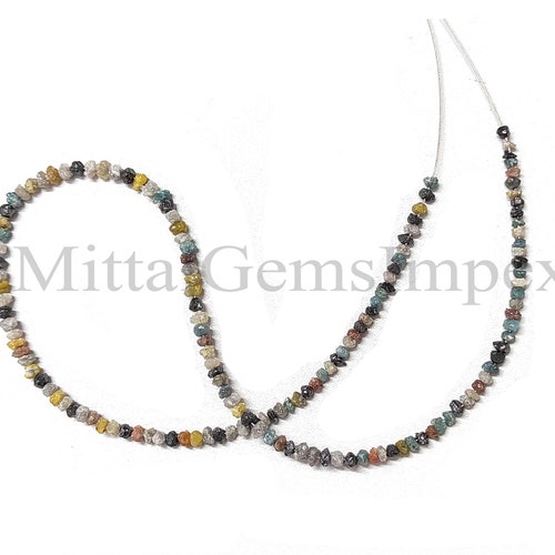 Enlarged Picture Rare Natural Multi Color Uncut Raw Diamond Center Drilled Beads, Multi Color shops Diamond Beads,16inch,Diamond Beads,Raw Diamond