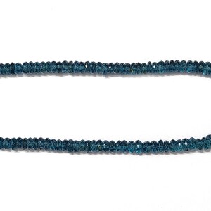 London Blue Topaz Coated Faceted Rondelle Gemstone Beads, London Blue Topaz Beads, Approx: 6-6.5mm, Blue topaz beads, Topaz Beads, London BT