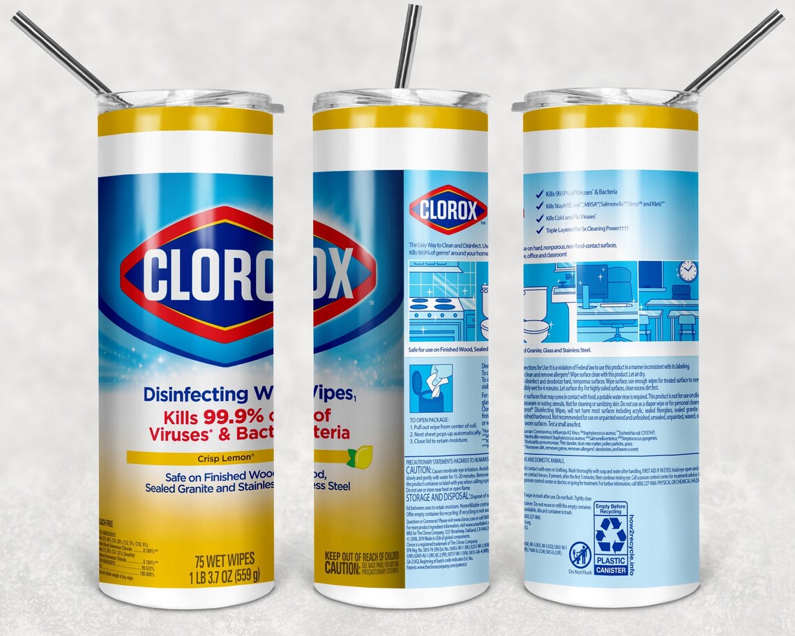 Clorox Cleaning Tumbler 20oz Skinny Tumbler Scentiva Etsy