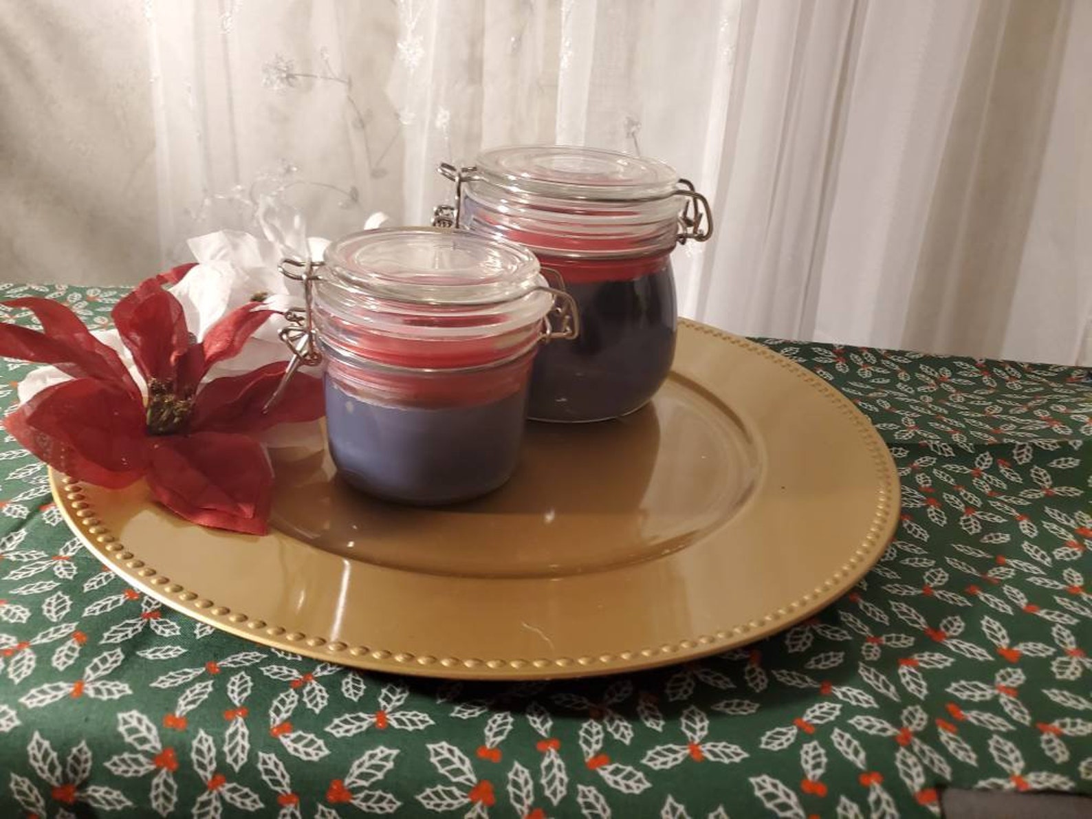 Decorative candle tray candle holder Christmas decor Etsy