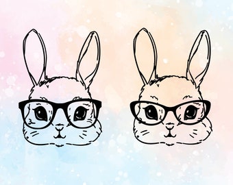 Free Free Bunny Face With Glasses Svg 705 SVG PNG EPS DXF File