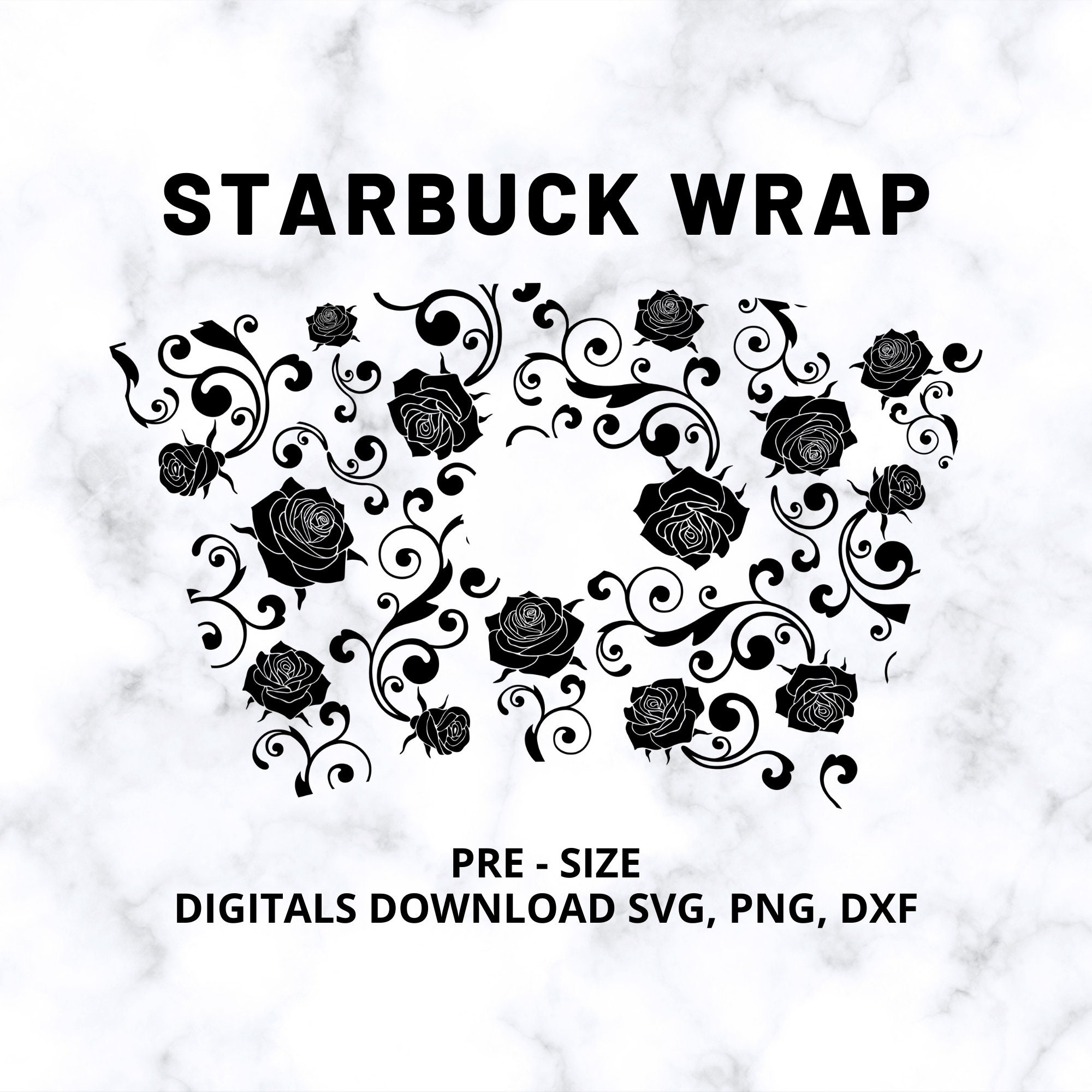Download Full Wrap Starbucks Rose Cold Cup SVG DYI Venti Cup Instant | Etsy