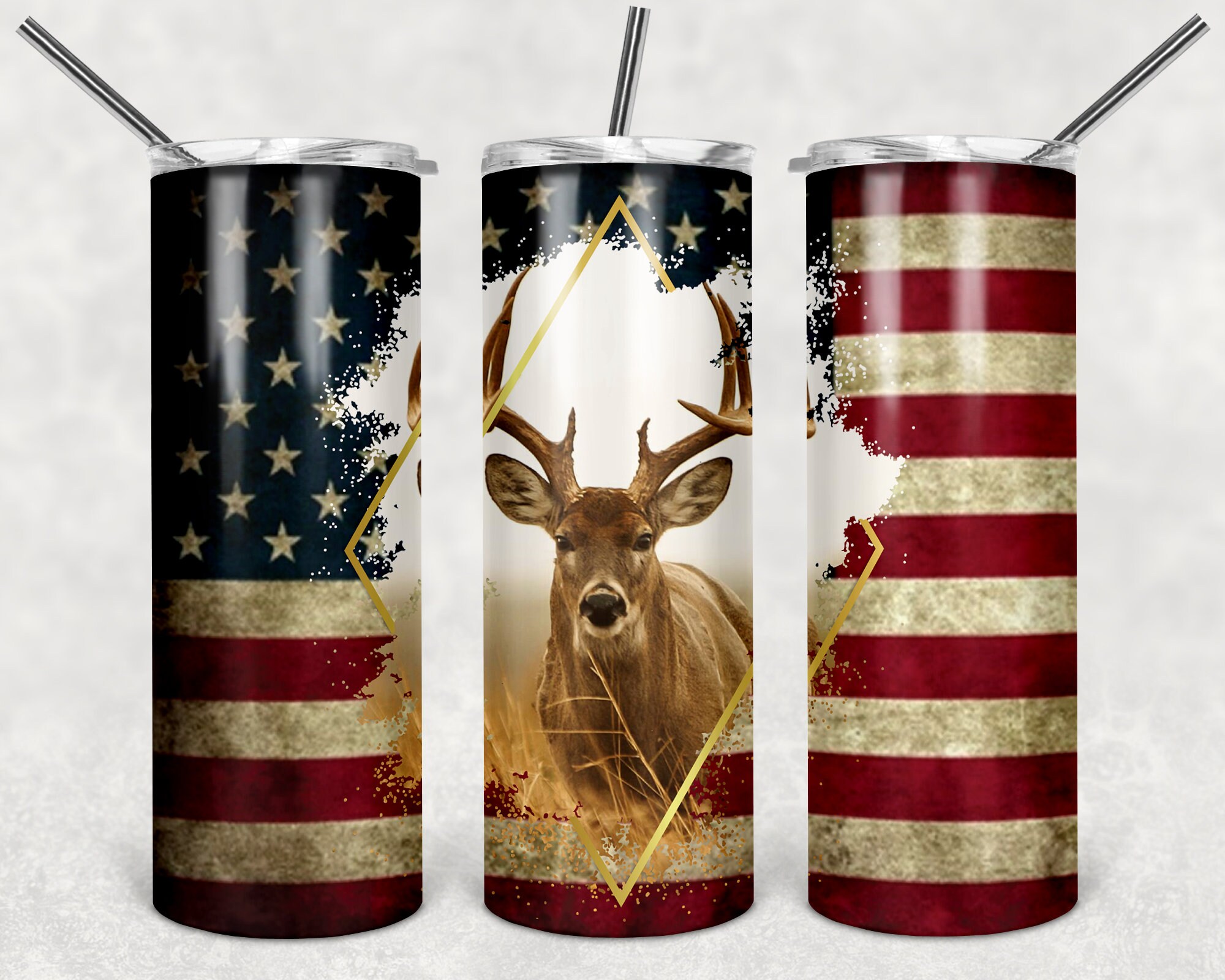 Hunting Tumbler PNG Deer 20oz Skinny Tumbler Sublimation Designs 4th Of ...
