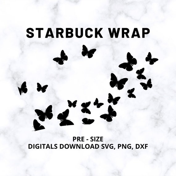 Download Full Wrap Starbucks Butterfly Cold Cup Svg Dyi Venti Cup Etsy