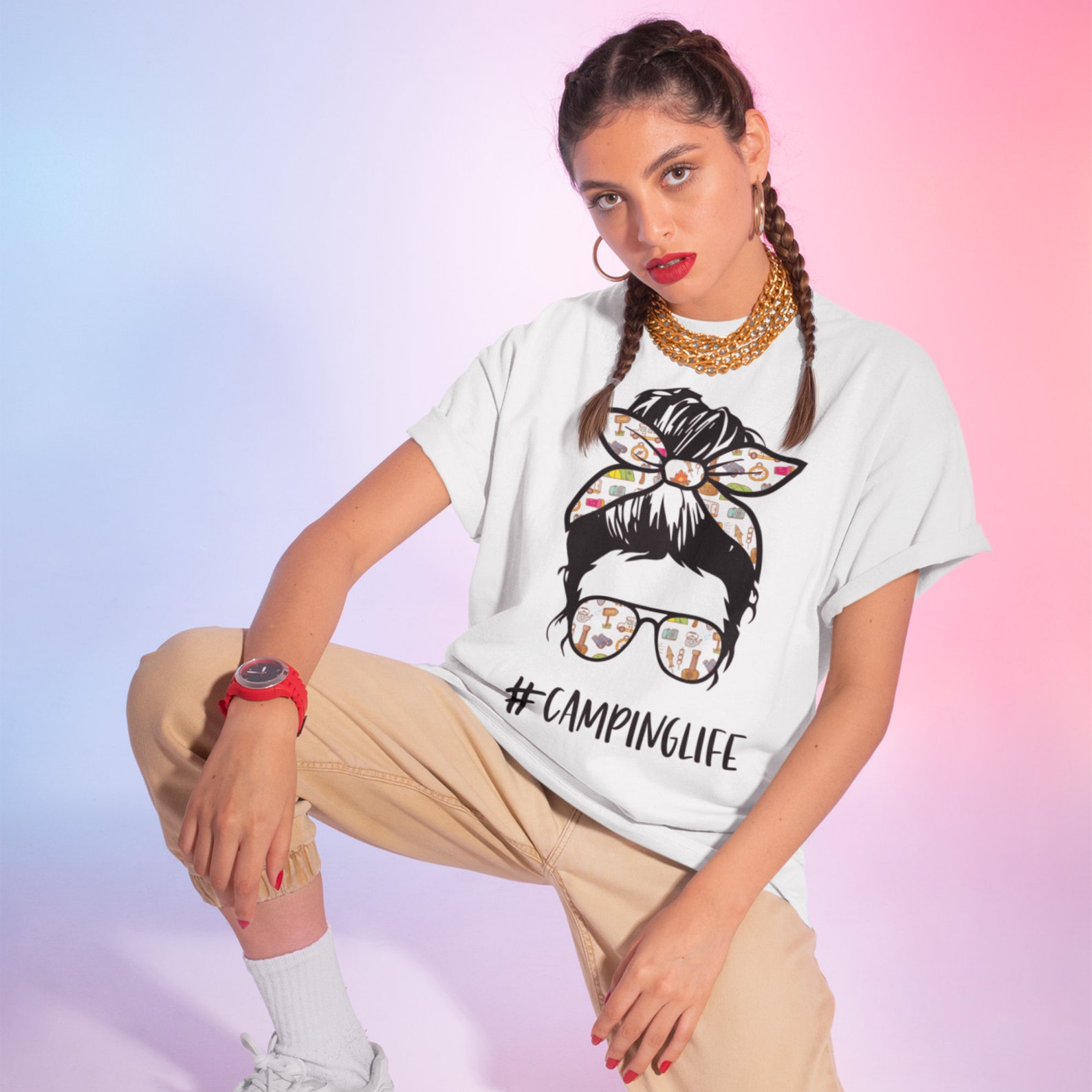 Free Free 80 Messy Bun Camping Life Svg SVG PNG EPS DXF File