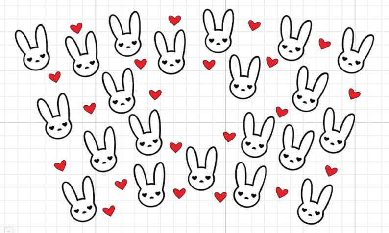 Download Bad Bunny Valentine Starbucks Tasse SVG Valentine Starbuck ...