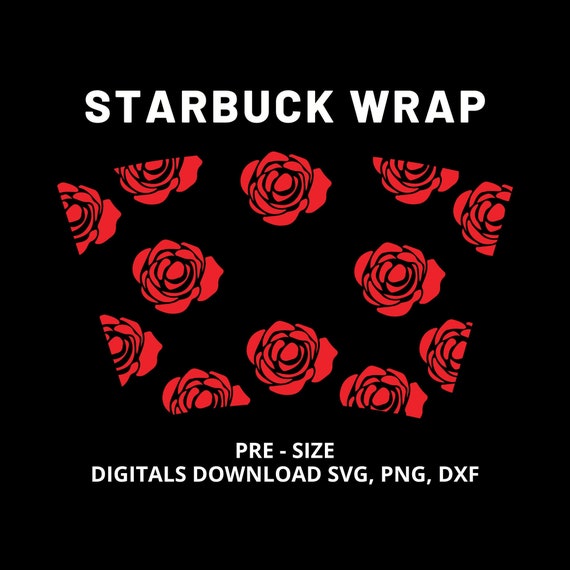 Download Full Wrap Starbucks Rose Cold Cup SVG DYI Venti Cup ...
