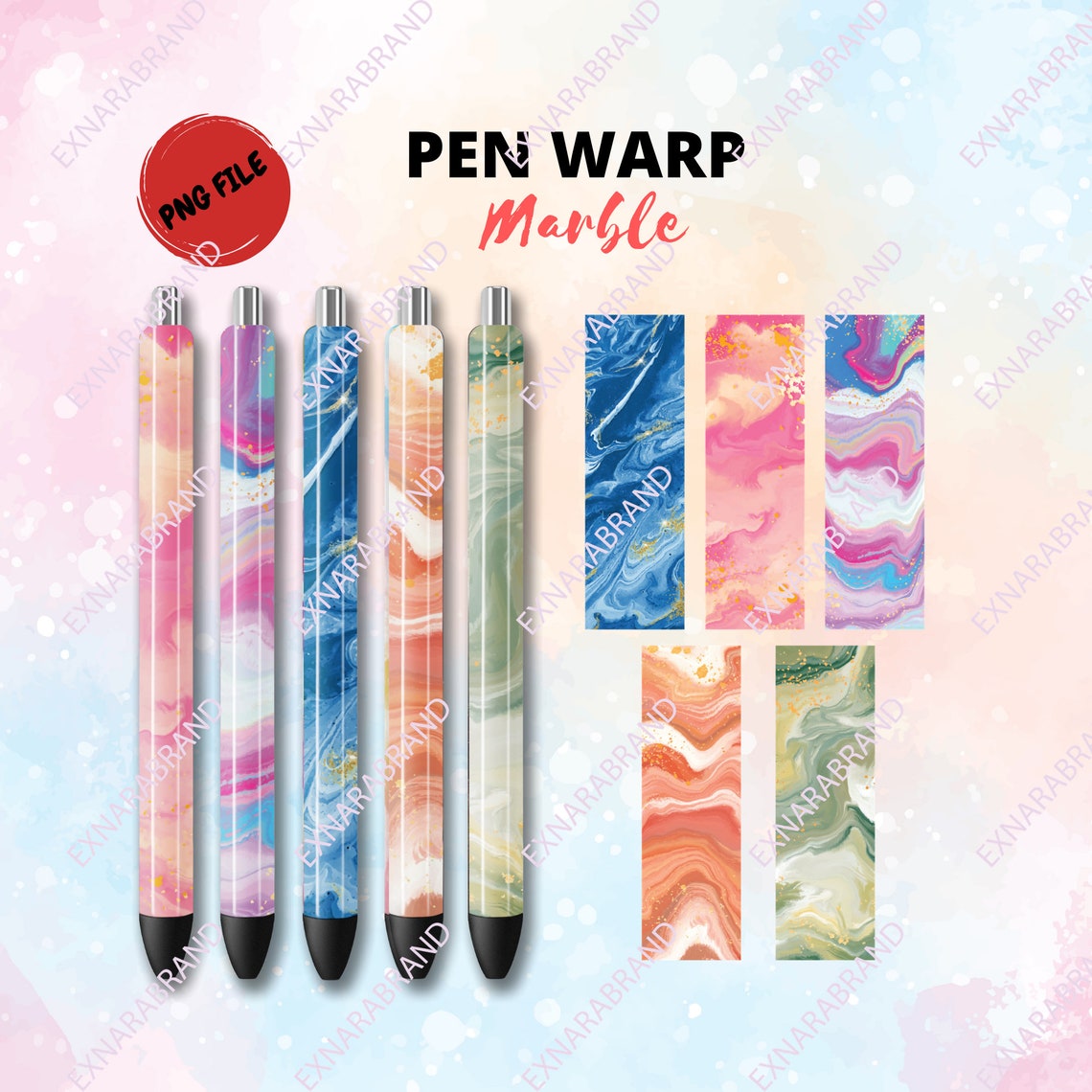 Marble Pen Wraps Cute Pen Warp Pen Wrap Art Pen Wraps for Etsy