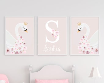 Unicorn and Princess Personalized Logo Wall Decoration Gift Wooden Sign Girls Bedroom Baby Nursery Bedroom Door Logo 