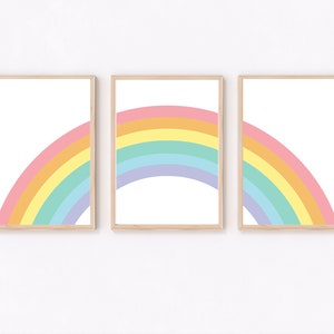 Large Rainbow Print, Nursery Prints, Colourful Wall Art, Girls Prints, Nursery Decor, Nursery Rainbow, Tween, Gift, Present, Baby Shower