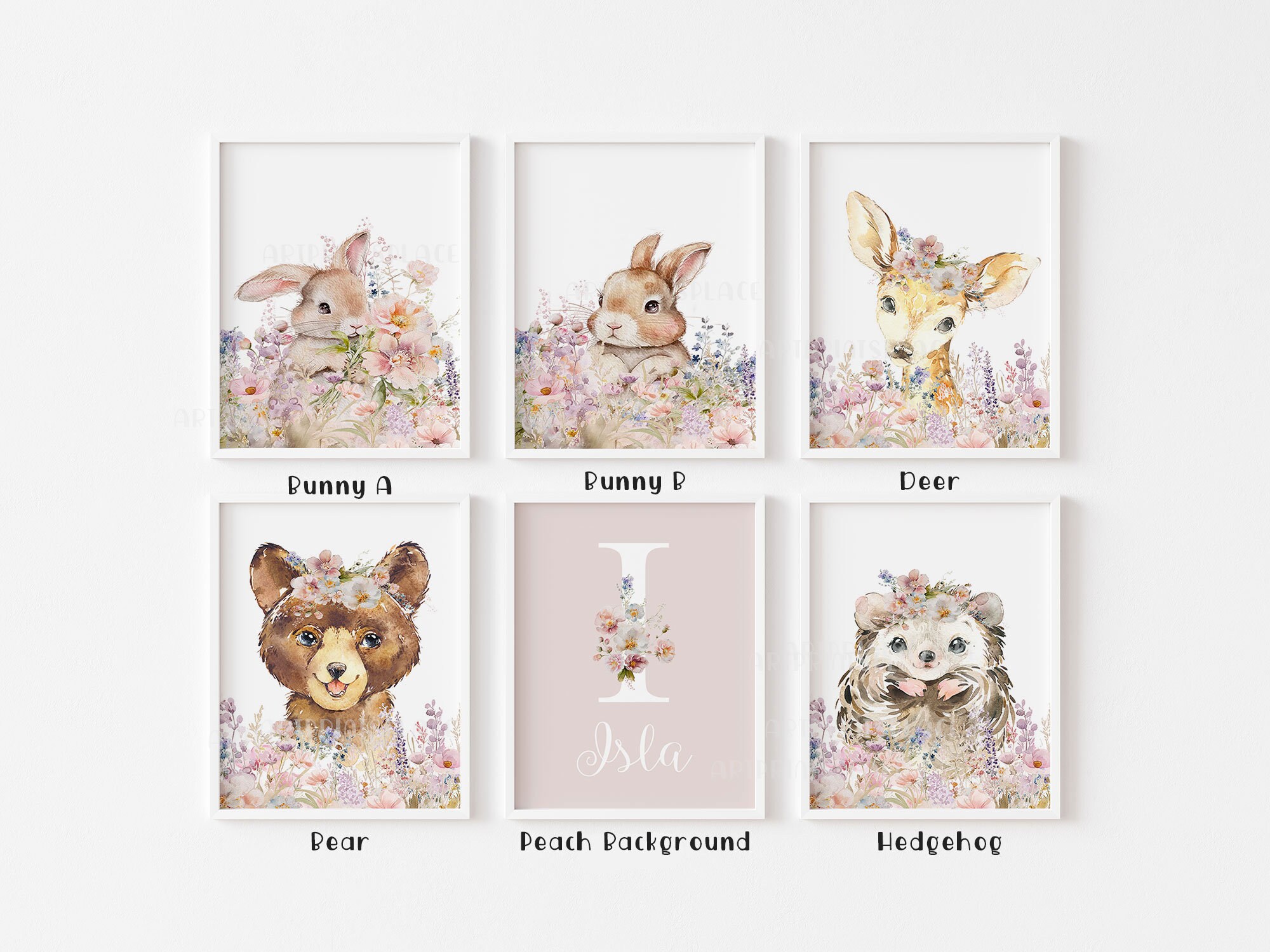 Woodland Animal Nursery Prints, Girls Nursery Room - Etsy