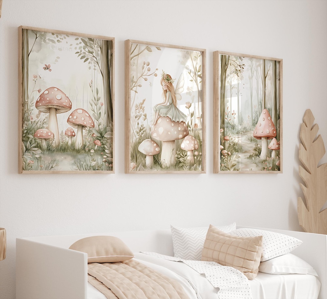 Enchanted Forest Prints, Whimsical Nursery Decor, Fairy Wall Art Set ...