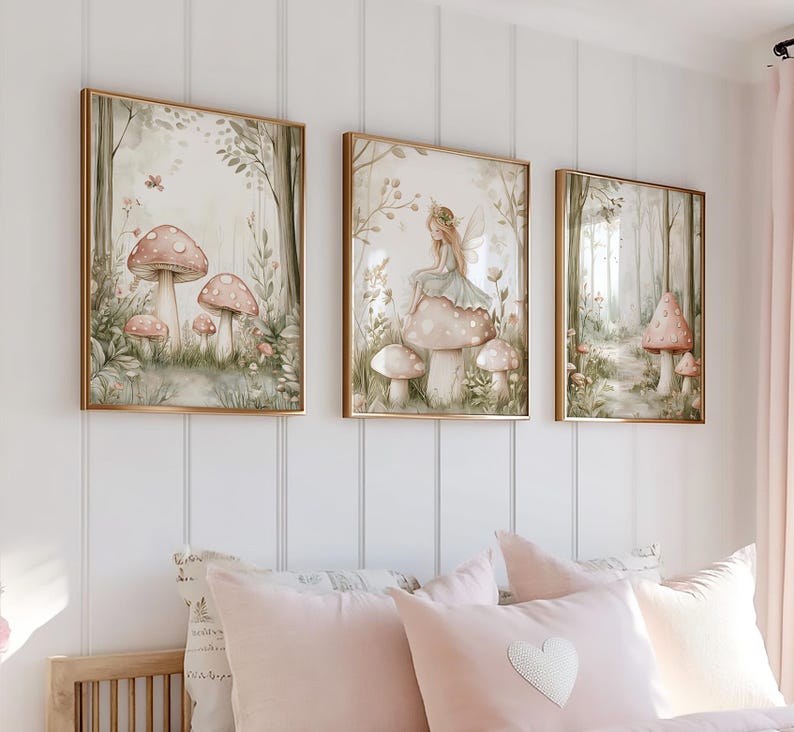Enchanted Forest Prints, Whimsical Nursery Decor, Fairy Wall Art Set ...
