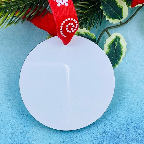 Sublimation Round ornament blanks |Ornament | Double sided ornament for sublimating |vinyl | Ornament blanks| Christmas |Car Charm Blanks