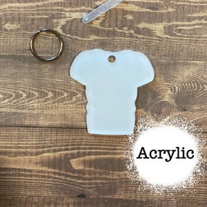 Football Jersey Blank Key Chain/Acrylic/ Blank Key Chain/keychain sublimation blank/sublimation blank/key chain blanks/Sublimatable Acrylic