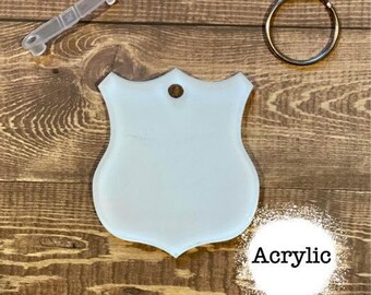 Schild Acryl Schlüsselanhänger Rohling: Sublimation DIY