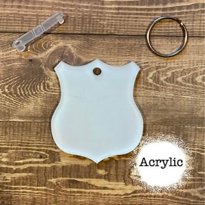 Shield Blank Key Chain/ Acrylic/ Blank Key Chain/keychain sublimation blank/sublimation blank/blank/key chain blanks/Sublimatable Acrylic