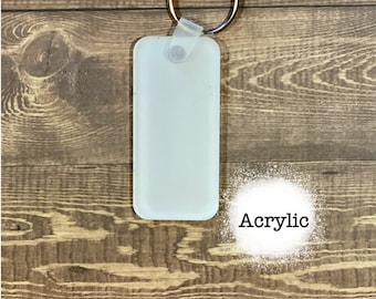 Rectangle Acrylic Keychain Blank: Sublimation DIY
