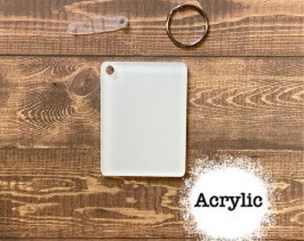 Rechteck Acryl Schlüsselanhänger Rohling: Sublimation DIY