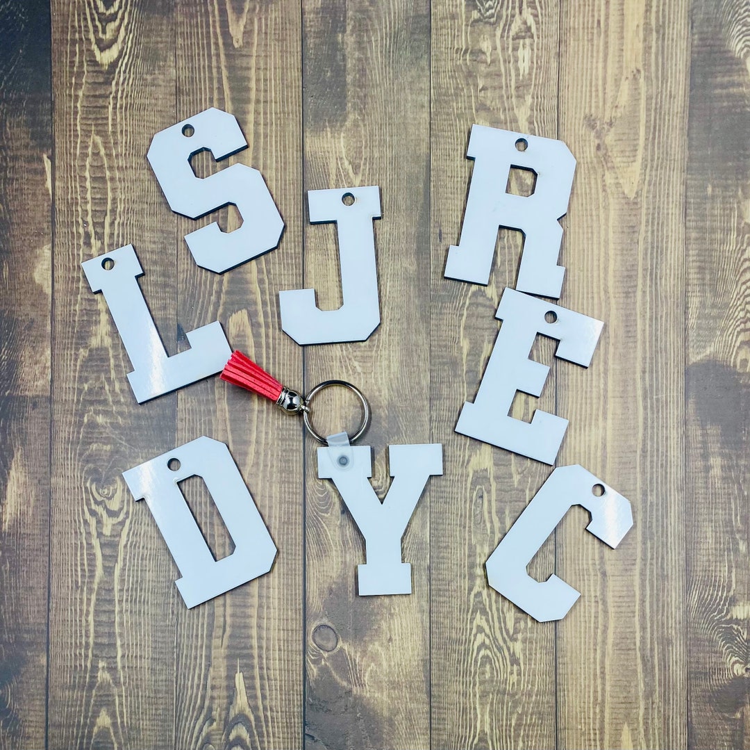 Varsity Letter Keychain Blanksset of 10,keychain Sublimation Blank