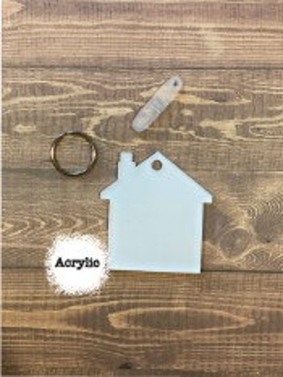 House Blank Key Chain/acrylic/ Blank Key Chain/keychain Sublimation ...