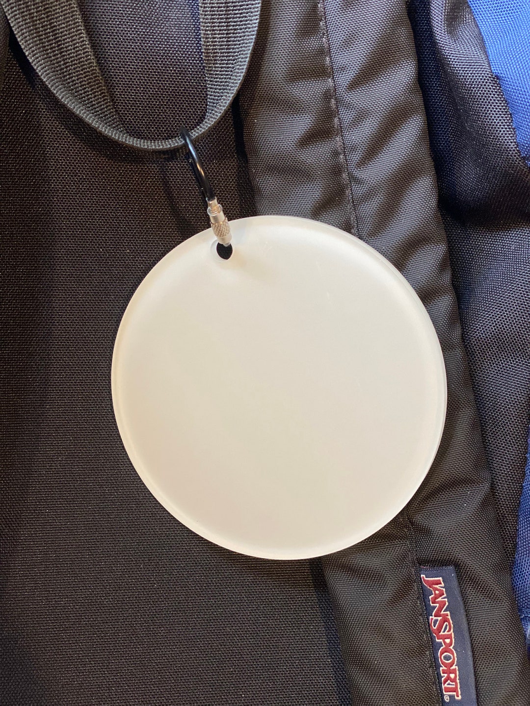 Circle Bag Tag Sublimation Blank Name Tag for Backpack Name Plate Bag