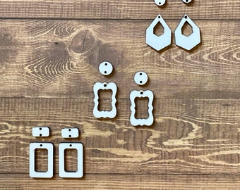 STARTER SET OF 6 Drop earring blanks,sublimation earring blanks,circle earring blanks,Drop earring blank,single and double sided