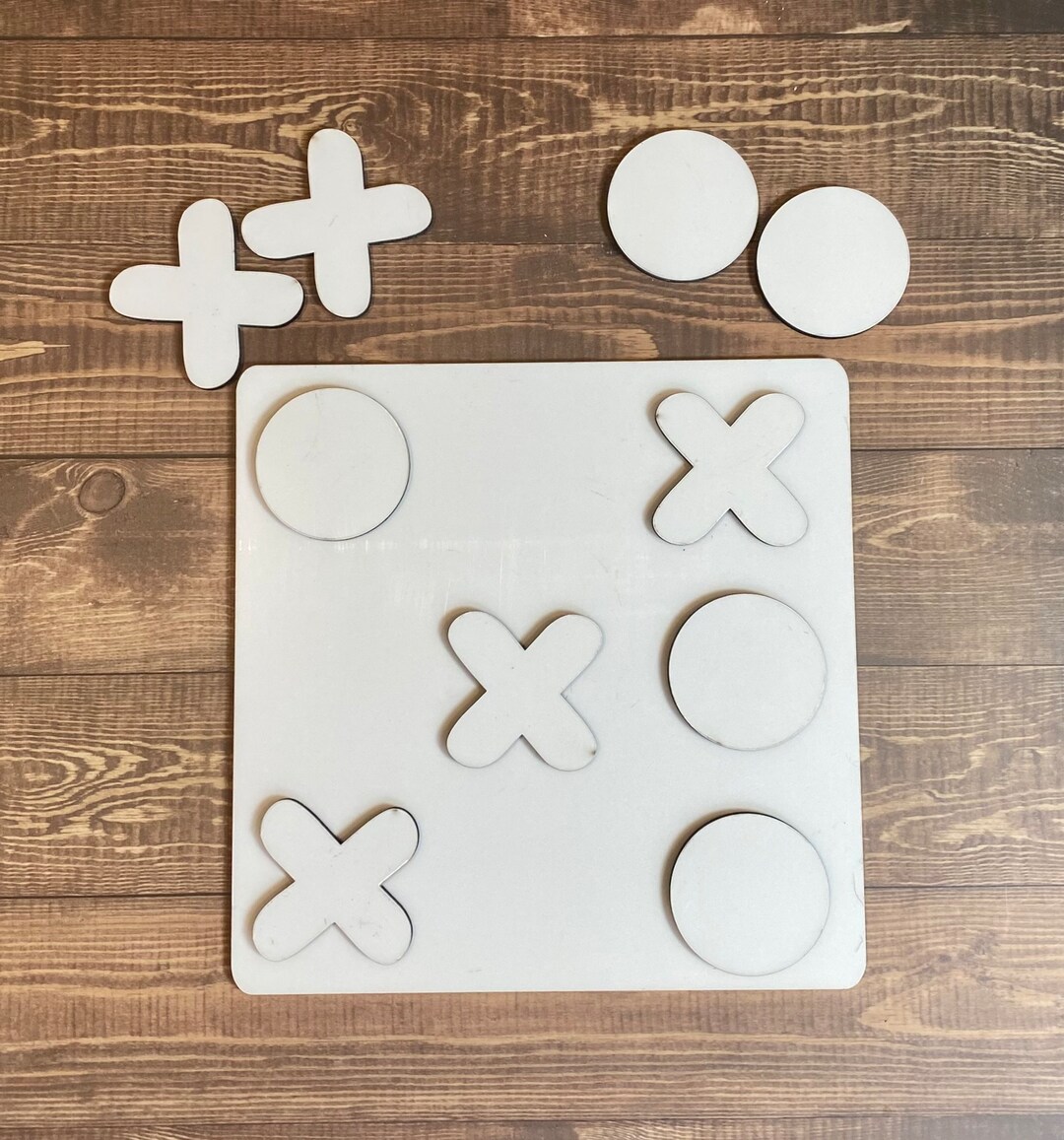 Tic Tac Toe Game: 6" Hardboard Sublimation Blank - Etsy
