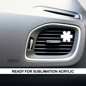 May include: White blank sublimation acrylic blank shaped like a flower.  Ready for sublimation.