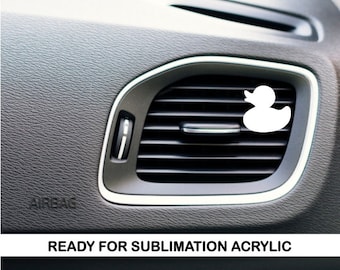 Rubber Duck Acrylic Car Vent Fresheners/Acrylic/ Blank Car Vent/Car Vent sublimation blank/sublimation blank/Car Vent blanks/Rubber Duck