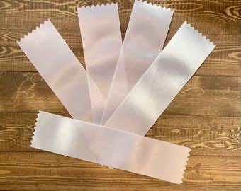 2" x 8" Sublimatable Pinked Ribbon/Bookmark/Set of 5