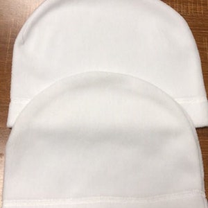 100% sublimatie gecertificeerde blanks witte mutsen / fleece polyester / hoeden sublimeren maten voor volwassenen en jongeren beschikbaar