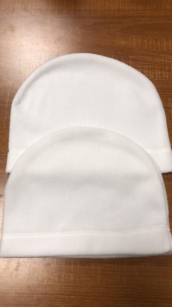 100% Sublimation Certified Blanks White Beanie Caps/ Fleece