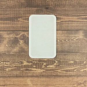 Blank retangular para sublimação de 2,3" x 3" – formato de clipe de viseira de acrílico | Retângulo acrílico para sublimação | Blanks para sublimação para prensa térmica