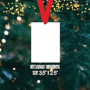 Rectangle Sublimation Ornament Blanks: Acrylic