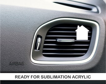 House Acrylic Car Vent Freshener Sublimation Blank