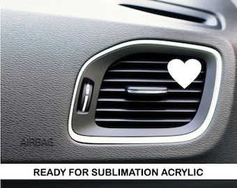 Herz Acryl Auto Lüftungs Lufterfrischer/Acryl/ Blank Car Vent/Auto Lüftung Sublimation Rohling/Sublimations Rohling/Herz