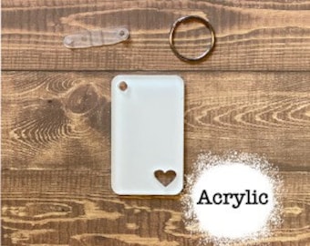 Rectangle Heart Blank Key Chain,keychain sublimation blank, sublimation blank,blank,Heart blank,key chain blanks,Heart, Acrylic